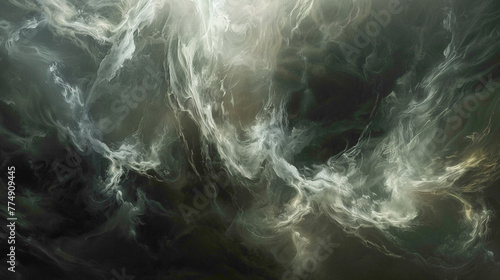 Ethereal clouds of mist swirling in a mysterious and enchanting dance.