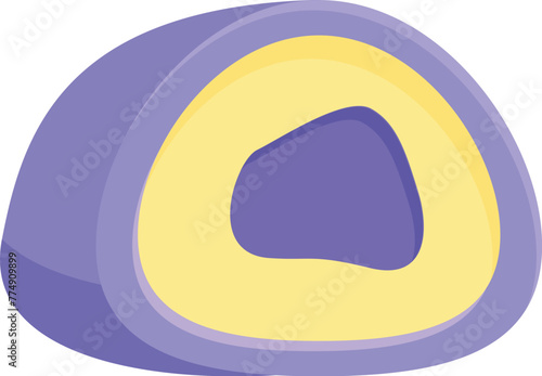 Asia mochi food icon cartoon vector. Cuisine dessert. Pastel tokyo