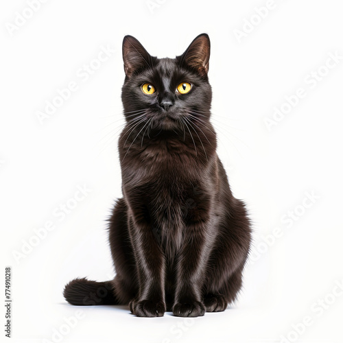Black Kitten Sitting on Table