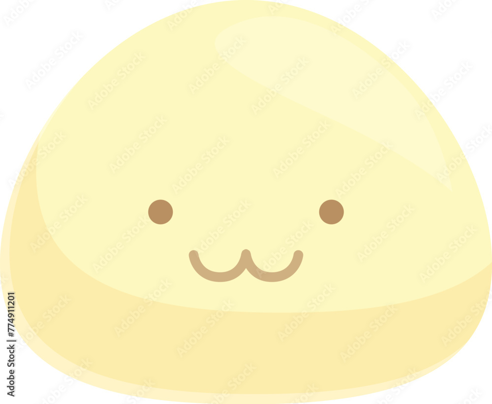 Emoji mochi icon cartoon vector. Traditional meal. Snack dessert asia Emoji mochi icon cartoon vector. Traditional meal. Snack dessert asia
