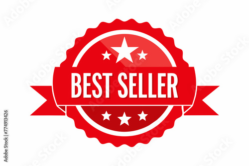 best seller badge logo design vector illustration  photo