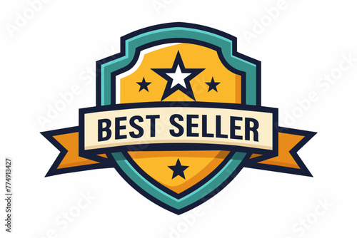 best seller badge logo design vector illustration  photo