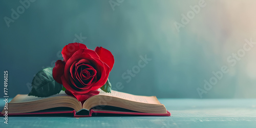 Books and roses