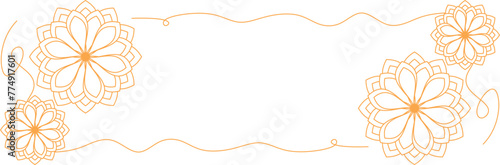 Line art lotus flower