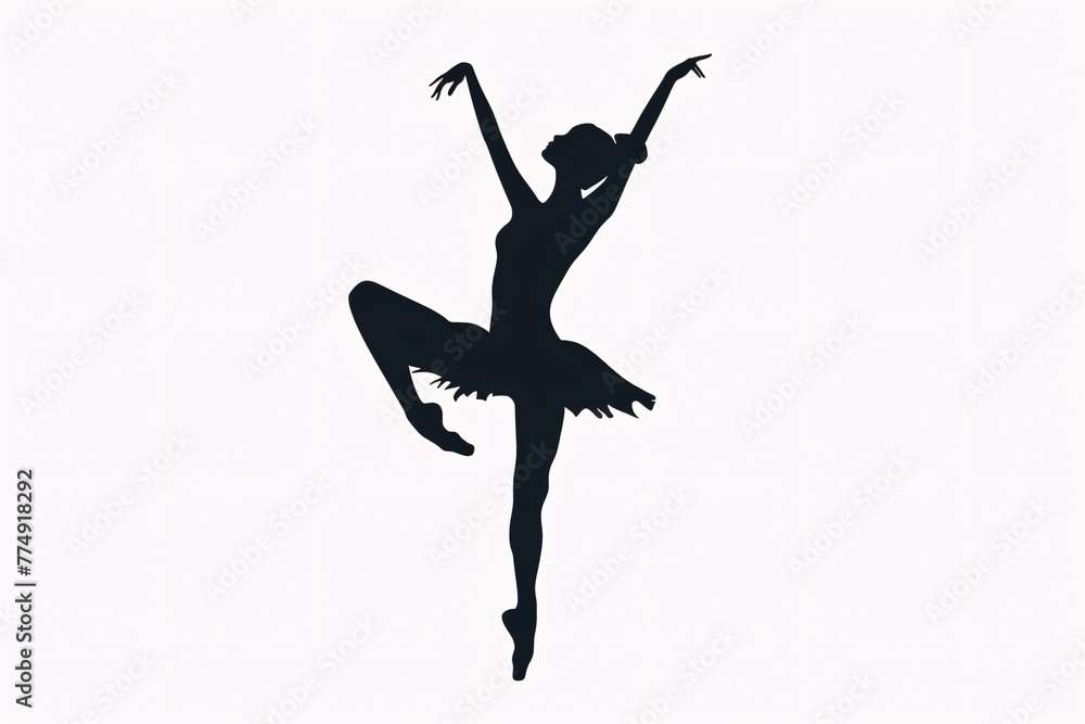a silhouette of a woman dancing