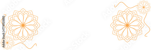 Line art lotus flower