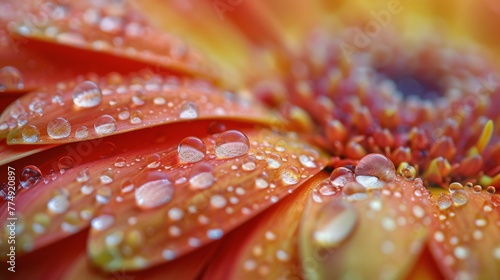 Water Droplets on Close-Up Flower