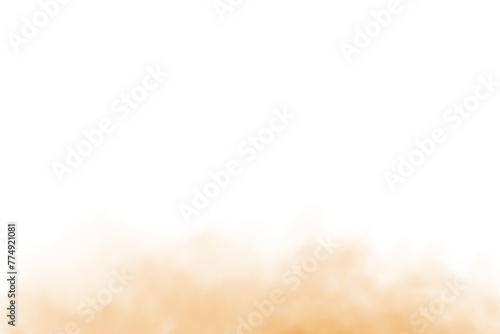 Yellow fog in slow motion. Realistic atmospheric yellow smoke. Red fume slowly floating rises up. PNG. 