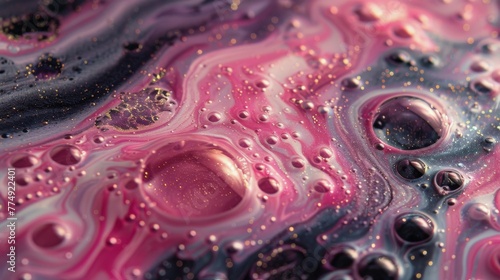 Black and Orange Liquid Close Up