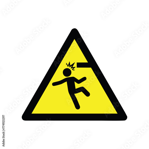 Warning, mind your head icon