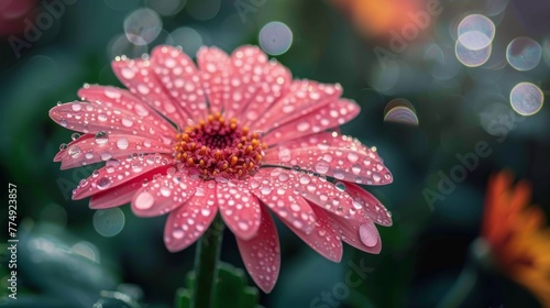 Water Droplets on Close-Up Flower