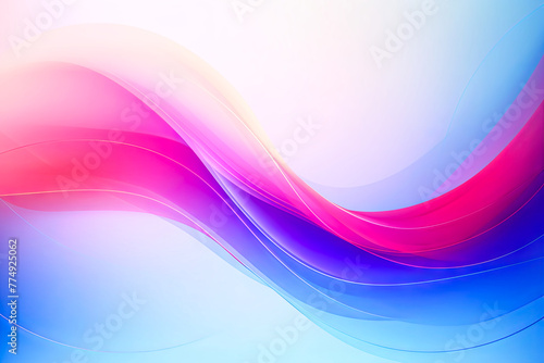 Blue and Pink Background With Wavy Lines © petro