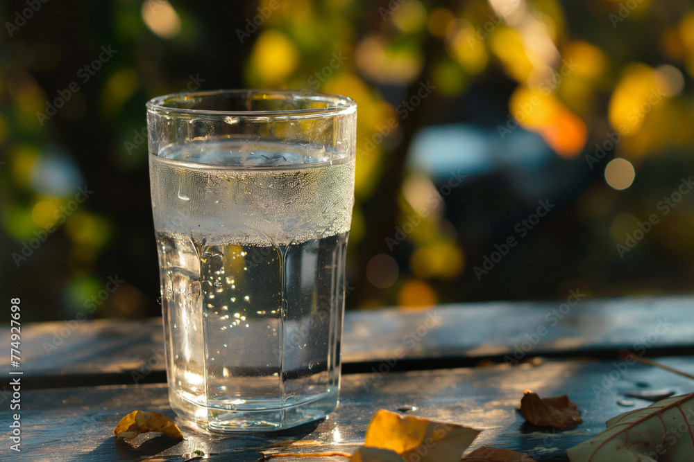 Glass of water. Glass of water.