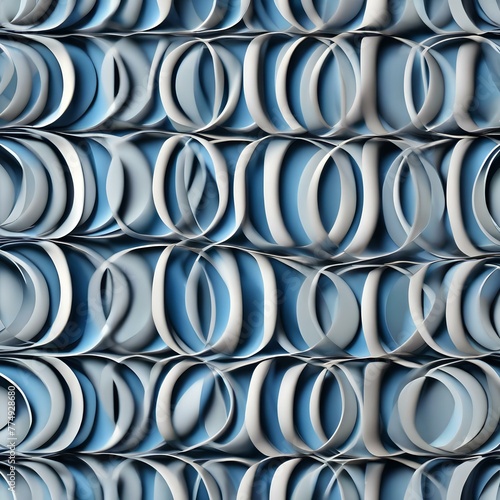 A pattern of repeating ovals and ellipses in shades of blue3 photo