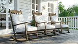 rocking chairs outdoor standing on the terrace of a private house