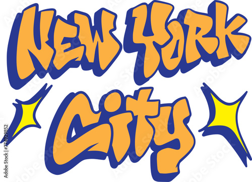 Canvas Print new york city graffiti.eps