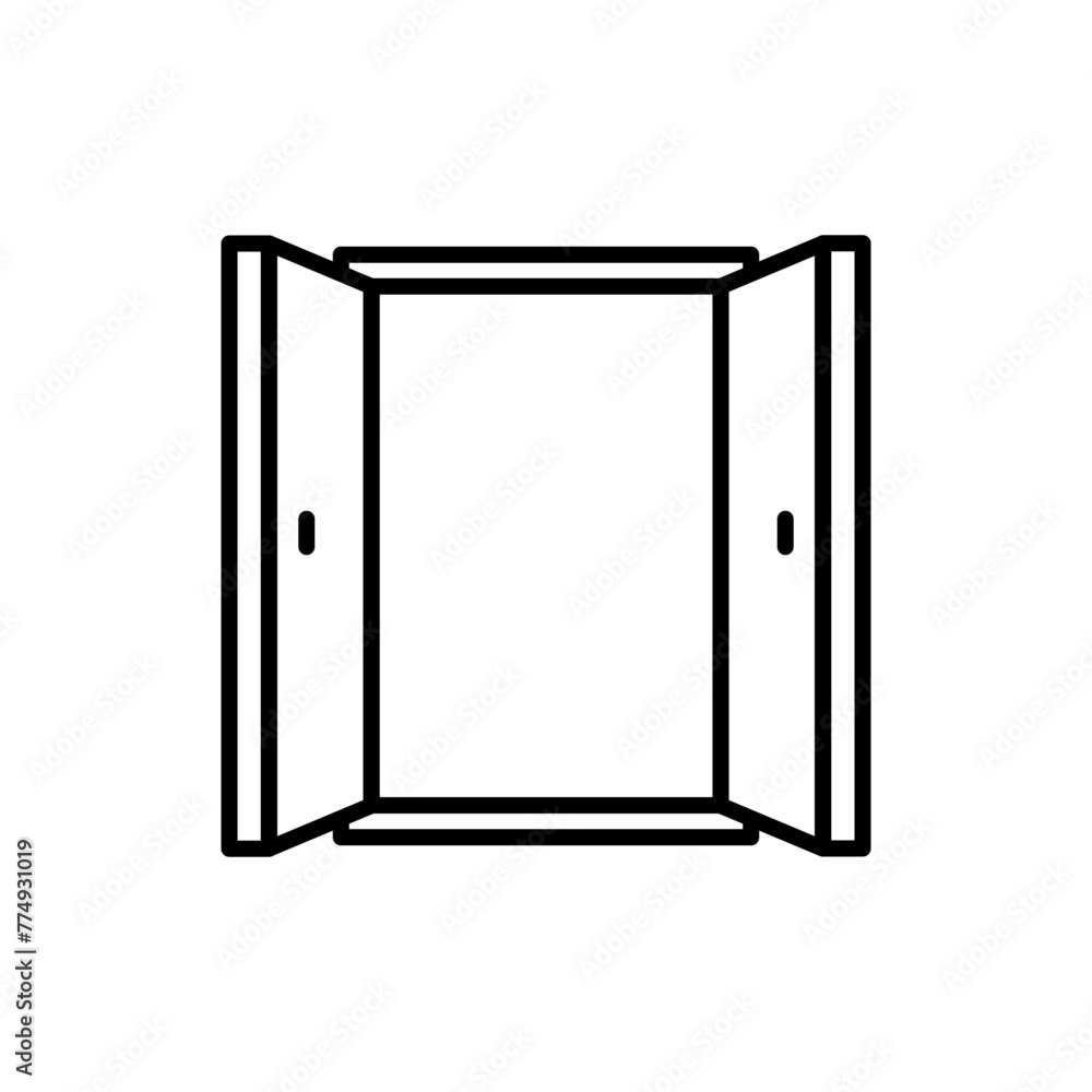 Door outline icons, minimalist vector illustration ,simple transparent graphic element .Isolated on white background Door outline icons, minimalist vector illustration ,simple transparent graphic element .Isolated on white background