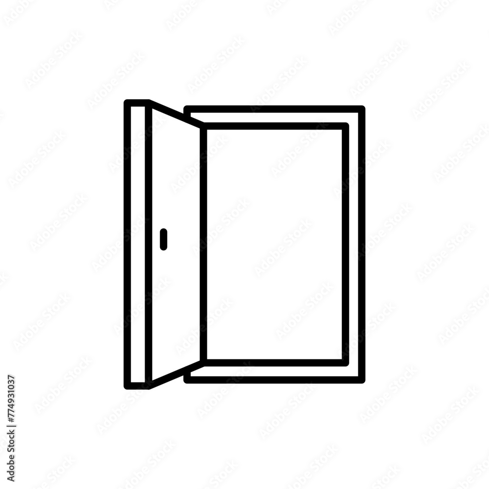 Door outline icons, minimalist vector illustration ,simple transparent graphic element .Isolated on white background Door outline icons, minimalist vector illustration ,simple transparent graphic element .Isolated on white background