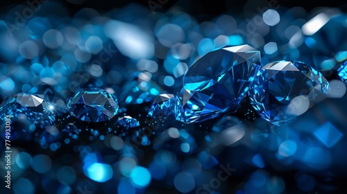 background of classic diamond blue tone photo