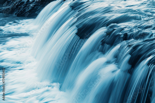 Closeup of waterfall for background