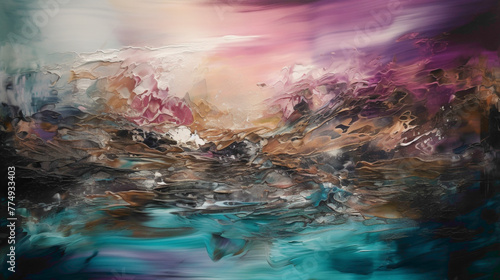 Fluid Mirage. A mirage of fluid-like waves rippling and shimmering on the canvas, blurring the line between reality and illusion in a captivating display.