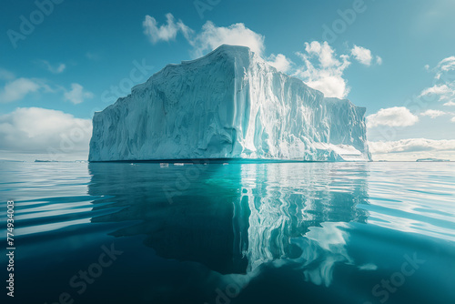 Eisberg   ber und unter Wasser