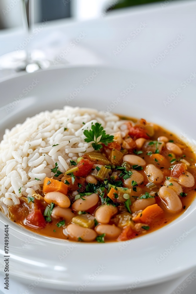 Albanian Fasule beans on a Plate Albanian Fasule beans on a Plate