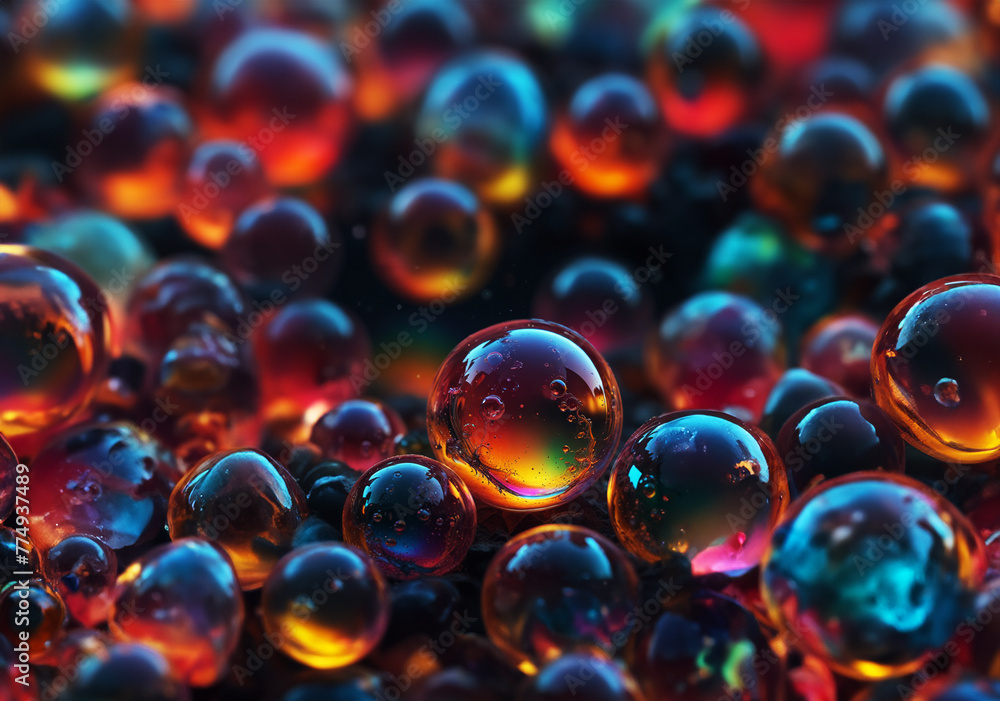 Sunlight filtered through the translucent marbles, casting a spectrum of colors across the room.