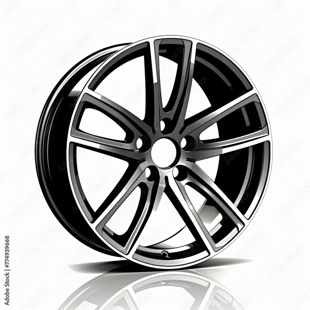 rims from the wheels in the car, on a white background сreated with Generative Ai