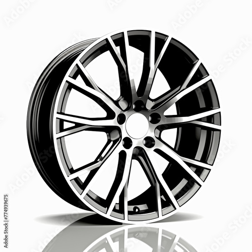 rims from the wheels in the car, on a white background сreated with Generative Ai