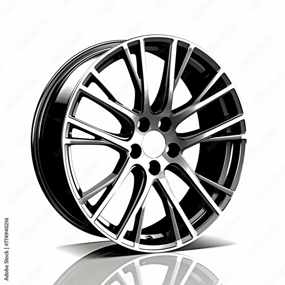 rims from the wheels in the car, on a white background сreated with Generative Ai
