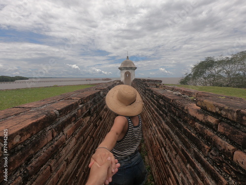 mulher na fortaleza de são jose de macapa, amapa  photo