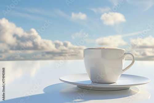 a cup of coffee on a saucer