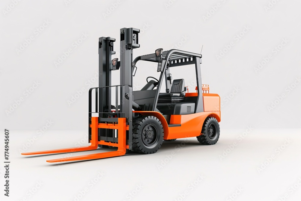 a forklift with two stacks