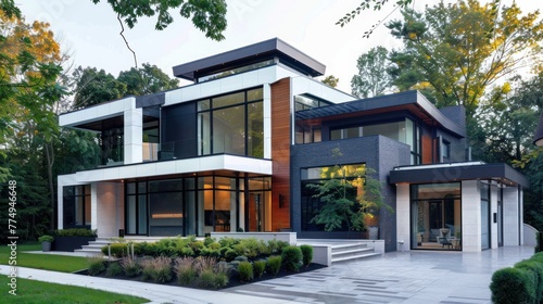 Design a contemporary home with a minimalist 