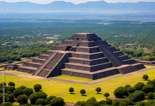 the pyramid of the sun in mexico photo