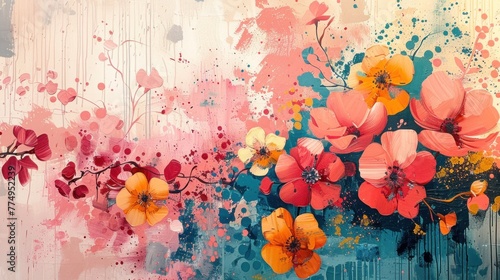 Against a backdrop of muted tones, the canvas blooms with the vibrant hues of creativity and ingenuity.