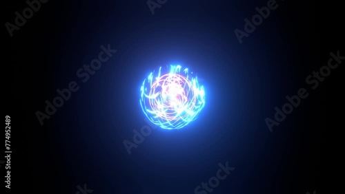 Wallpaper Mural The gaming effects stuff illuminated abstract power sphere and futuristic or magic flames turning high speed objects as 3d modeling seamless looping animation. Torontodigital.ca