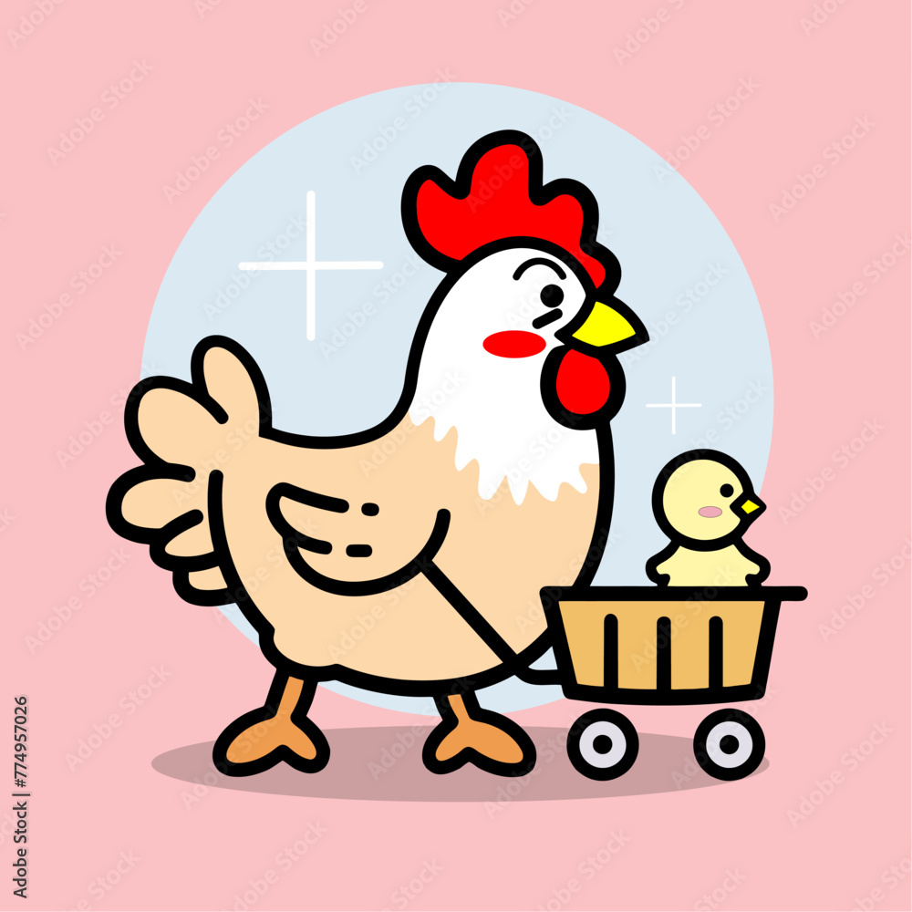 chicken bring chick with trol...