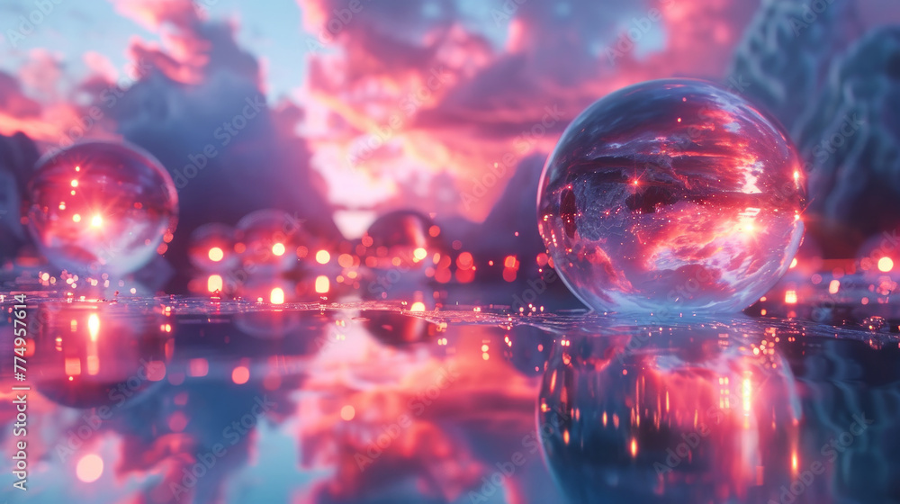 Una sfera digitale che brilla con un design d'interfaccia avanzato sullo sfondo di un circuito high-tech, rendering 3d olografico Una sfera digitale che brilla con un design d'interfaccia avanzato sullo sfondo di un circuito high-tech, rendering 3d olografico
