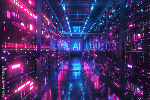 A data center for AI training photo