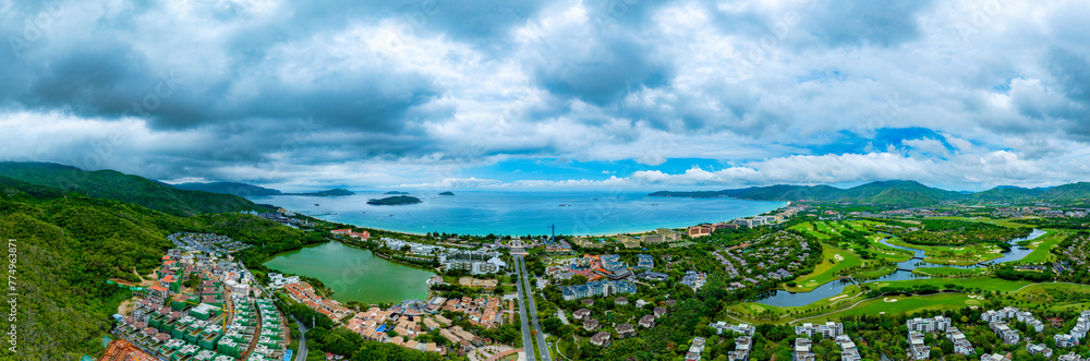 Summer aerial photography of Haitang Bay, Sanya, Hainan, China