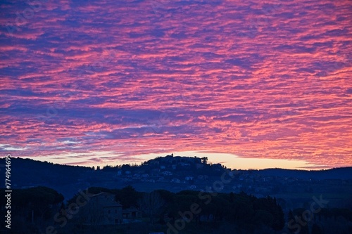 Spectacular Winter Sunrise in Umbria Italy