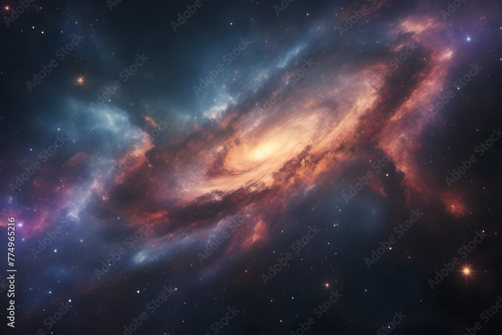 Milky Way galaxy in space. Abstract cosmos background