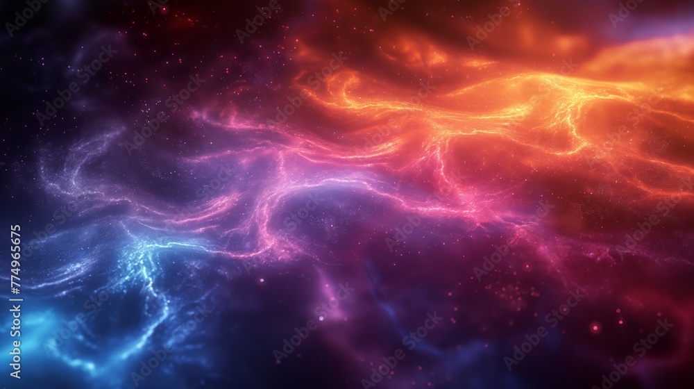 Flowing Waves of Colorful Light Energy Flowing Waves of Colorful Light Energy
