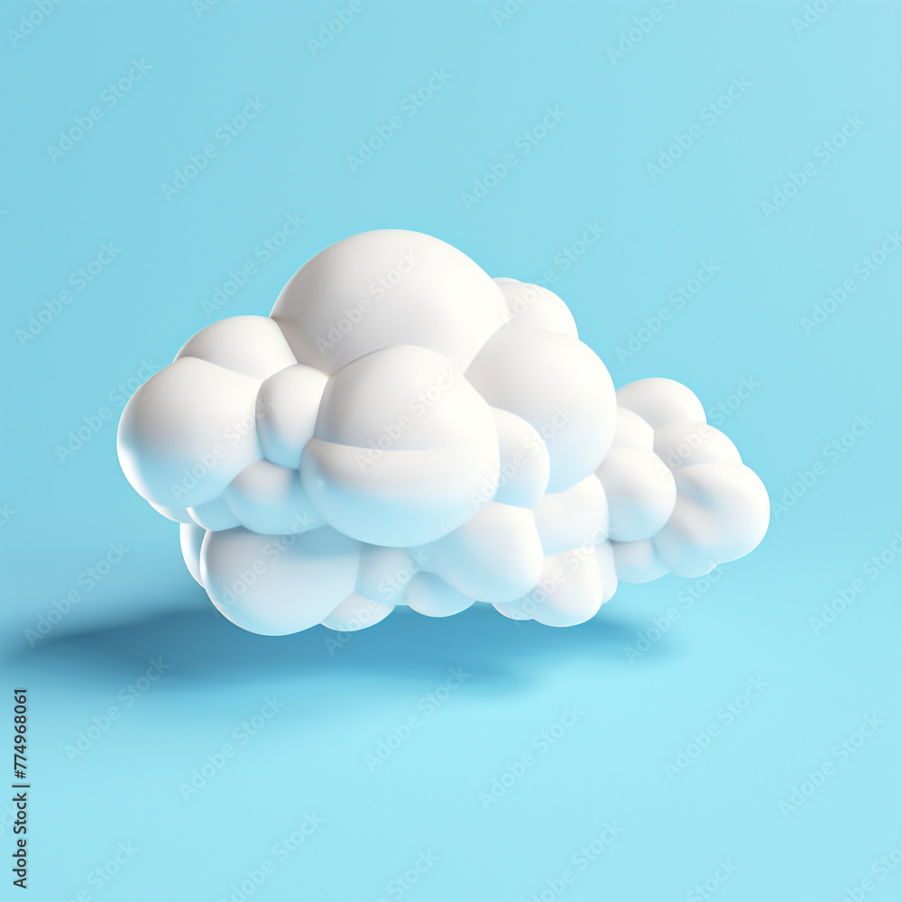 3d cartoon style cloud on isolated background сreated with Generative Ai 3d cartoon style cloud on isolated background сreated with Generative Ai