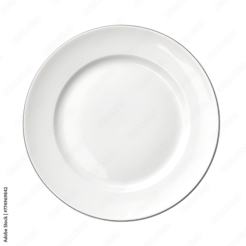 White dish top view transparent background. White dish top view transparent background.