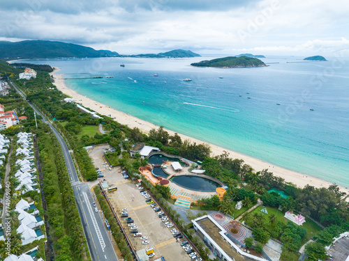 Summer aerial photography of Haitang Bay, Sanya, Hainan, China photo