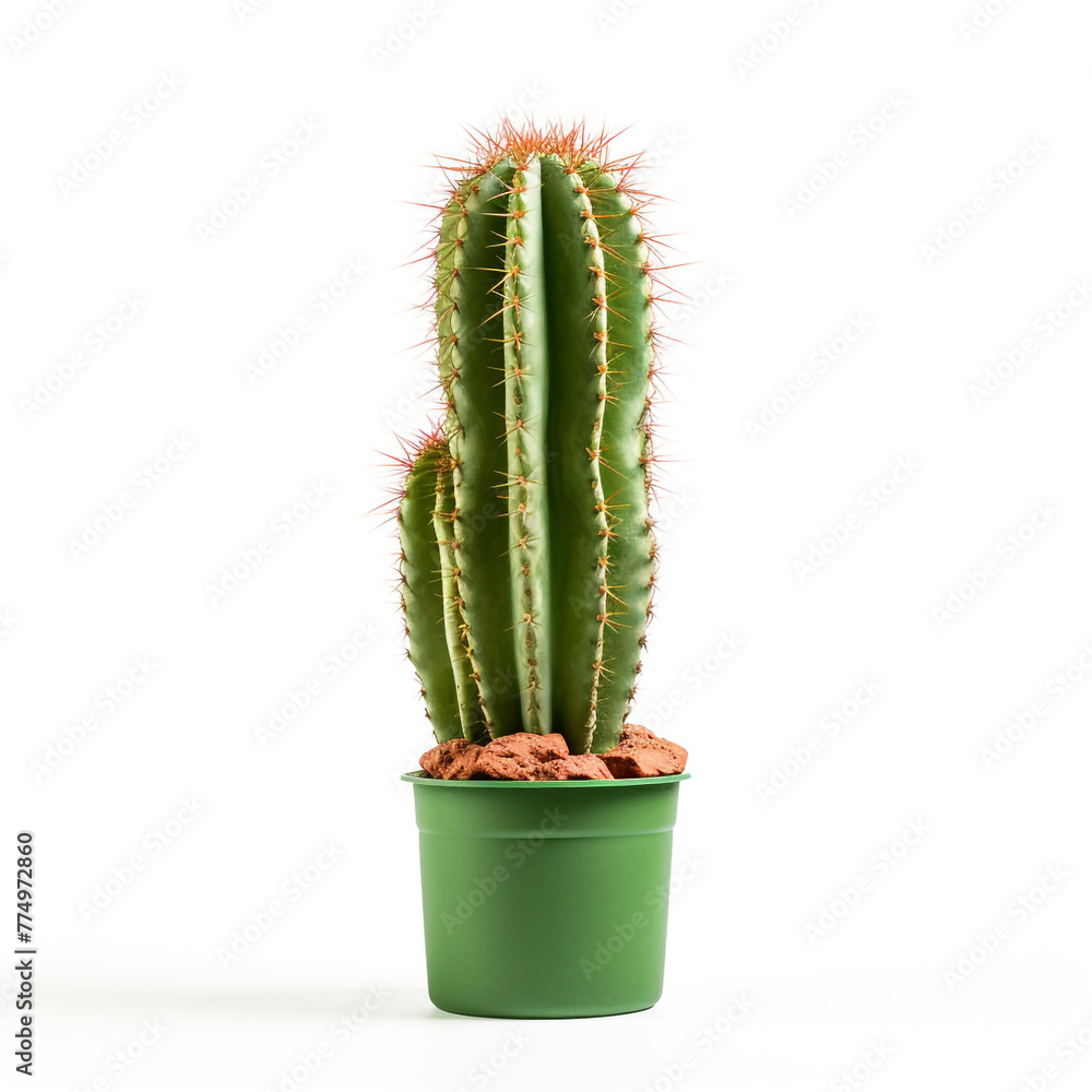cactus on isolated white background сreated with Generative Ai cactus on isolated white background сreated with Generative Ai