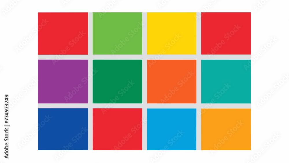 set of colorful squares